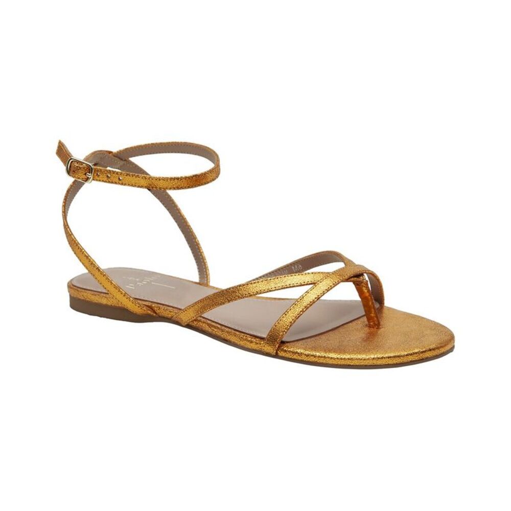 Linea Paolo Luz-L Leather Sandal, Orange